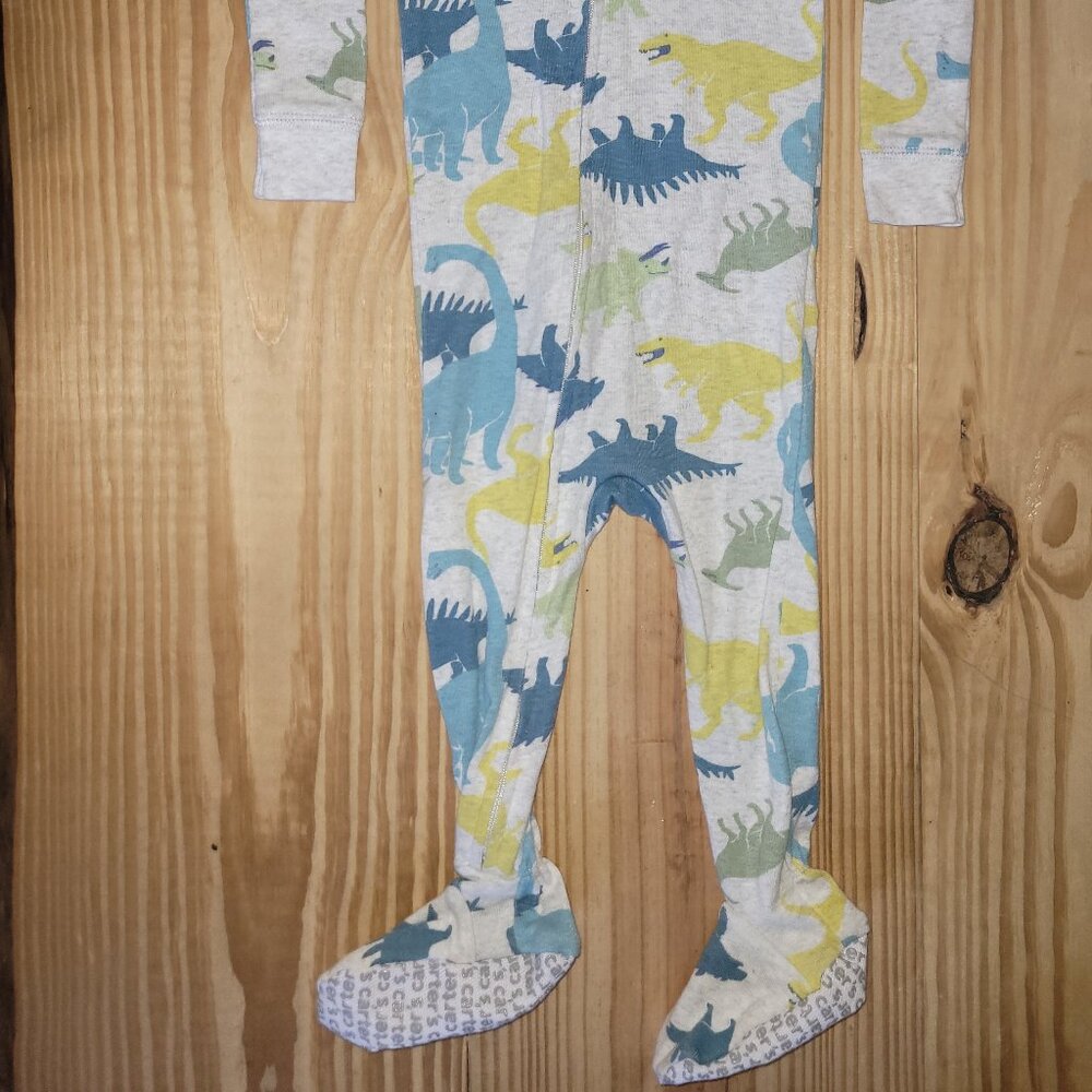 Carter's Child of Mine Footed Pajamas 12m NWOT * One Dinosaurs, One Sharks - Picture 3 of 3